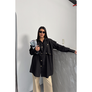 Blusa/Camisa Negra de Diseñador para Mujer - Product Image 2