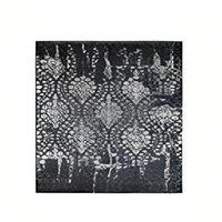 Tapis de luxe fait main de style oriental, tapis indiens en laine tuftée de qualité supérieure, techniques de broderie en coton, faible amortissement
