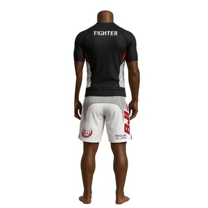 Nouveauté Rashguard + Short de Judo Unisexe Personnalisé Léger Respirant Durable 100% Polyester Vêtement de MMA Arts Martiaux - Product Image 2