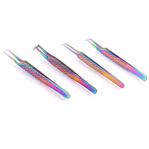 Pince à cils en acier inoxydable de marque privée Volume de démarrage Pince à épiler Pointe en fibre pointue disponible dans toutes les couleurs - Product Image 4