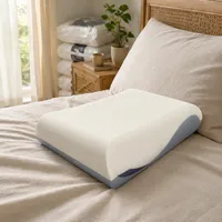 Oreiller cervical réversible en PU pour massage, vente en gros, pour la maison, chambre à coucher, ergonomique, en mousse à mémoire de forme avec structure à 3 couches