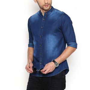 Wholesale Customized Manufacture High Quality <b>Men</b> Denim <b>Shirt</b> Winter New Style Breathable Latest Fashion Denim <b>Shirt</b> - Product Image 3