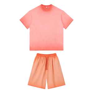 Vente en gros OEM de shorts d'été deux pièces en coton Survêtement de jogging d'entraînement Ensemble de vêtements de sport deux pièces pour hommes - Product Image 2