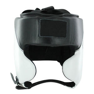 Custom Logo Genuine Cowhide <b>Leather</b> Boxing Head Guard OEM Service for Taekwondo Boxing MMA Karate Muay Thai Kick <b>Protector</b> - Product Image 1