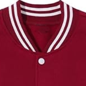 <b>Men</b>’s Classic Maroon and <b>White</b> Varsity <b>Jacket</b> – Authentic Athletic Letterman Bomber with Contrast Sleeves - Product Image 6