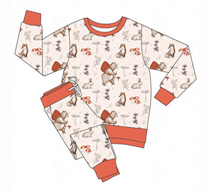 Vente en gros de vêtements pour bébés en éponge française deux pièces ensembles de vêtements pour enfants ensemble de jogging pour bébé ensemble de sweat-shirts en bambou ODM OEM - Product Image 5