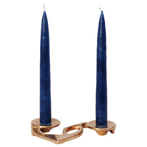 เชิงเทียนโลหะแขนคู่สีโรสโกลด์อุปกรณ์ตกแต่งบ้านอเนกประสงค์งานแฮนด์เมด - Product Image 6