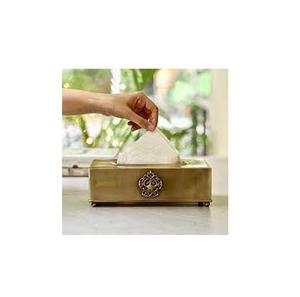 Soporte de latón para servilletas de diseño moderno, caja de pañuelos de latón, tamaño personalizado y los productos más vendidos, a la venta - Product Image 1