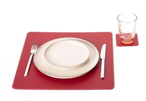 Set de table en cuir véritable antidérapant et imperméable pour restaurant, résistant à la chaleur, anti-odeur, robuste, décontracté LPM-0057 - Product Image 2