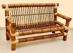 Precio de fábrica Hecho a mano Respetuoso del medio ambiente Bambú de lujo al aire libre Sofá de 2 plazas Sala de estar Sofá de bambú natural a bajo costo - Product Image 3