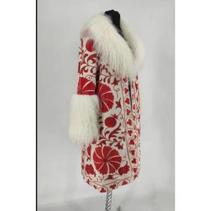 Chaqueta Suzani Bordada a Mano, Estilo Bohemio Unisex para Bodas, Manga Larga, Estilo Casual, Bordado Suzani en Venta - Product Image 2