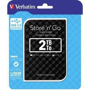 Verbatim Store 'n' Go 2TB External <b>Hard</b> <b>Drive</b> USB 3.0 Portable Includes Cable & Software - Product Image 1
