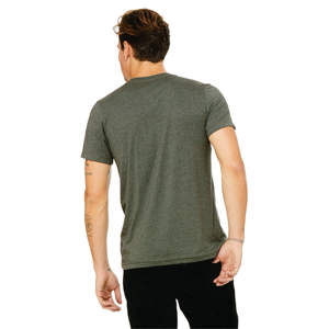 T-shirt vert unisexe personnalisé OEM-52% Airlume Coton peigné, 48% Poly, 4.2 oz, manches courtes - Product Image 2