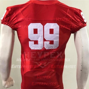Camiseta de fútbol americano de sarga de aparejos de manga corta más vendida, camiseta de fútbol americano Popular de tallas para jóvenes y adultos - Product Image 5