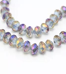 Wholesale 6x8mm Faceted Rondelle Crystal Glass Beads Round Lampwork <b>DIY</b> Jewelry Making Bulk Loose All Colours - Product Image 1