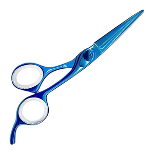 กรรไกรตัดผมสแตนเลส J2ญี่ปุ่นยาว6.5นิ้วกรรไกรตัดผมสีฟ้าเคลือบไทเทเนียมสีฟ้า - Product Image 5