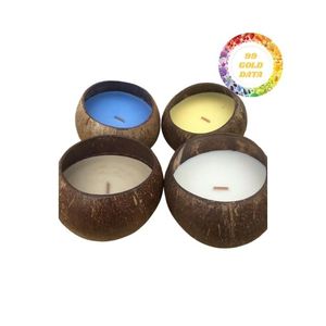 Cuenco de vela de cáscara de coco de alta calidad de Vietnam, soporte decorativo al por mayor para diseño de interiores y ambiente relajante - Product Image 5