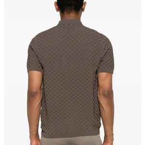 Jersey personalizado de manga corta para hombre con logotipo personalizado, prendas de punto con cable, patrón sólido, algodón liso a rayas para ODM/OEM, suéter personalizado para polos - Product Image 6