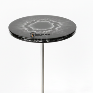 โต๊ะข้างโซฟา/สตูล/ออตโตมัน อะคริลิคเรซิ่นลายคลื่นทะเลสุดหรู สั่งทำได้หลากหลายรูปแบบ สำหรับห้องนอน - Product Image 2