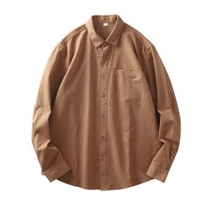 <b>Long</b>-<b>Sleeved</b> <b>Shirt</b> <b>Men's</b> Spring and Autumn Cotton Senior Sense of Casual Solid Color <b>White</b> Lapel <b>Shirt</b> Vintage Clothes - Product Image 5