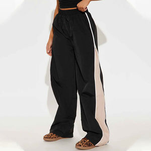 Pantalon Cargo coupe-vent de haute qualité pour femmes nouvelle mode taille moyenne cordon tissé pantalon bouton décoration conception respirante - Product Image 4