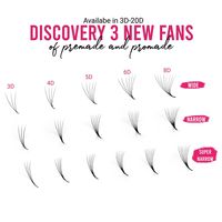 Extensiones de Pestañas de Mega Volumen de Alta Calidad 0.03, Abanicos Premontados Termoadhesivos de Fibra PBT Coreana CC/CD, Novedad en Oferta