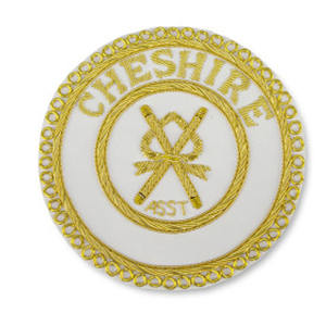 Best Selling Customized Lion Logo Embroidery <b>Badges</b> 3D Design High Quality Masonic Regalia Apron <b>Badges</b> Emblems - Product Image 4