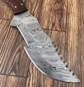 ตัวติดตามใบมีดเหล็กดามัสกัสทำด้วยมือด้ามไม้ที่จับสบายเหมาะสำหรับการล่าสัตว์กลางแจ้ง - Product Image 4