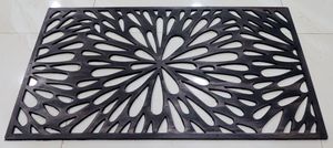 Alfombrillas de puerta de parrilla de goma negra de calidad superior, alfombrilla de decoración de entrada antideslizante para entrada de hogar y baño a precio mayorista - Product Image 6