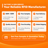 Étiquette RFID UHF pour blanchisserie UCODE9 865-868MHz 902-928MHz, étiquette textile industrielle RFID tissée