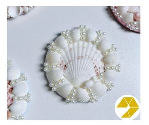 Charmant miroir de coquillage côtier Vietnam coquillages polis Mini miroir de coquillage Portable décor de plage meilleure affaire offre attrayante - Product Image 5