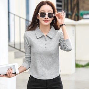 Mujeres algodón slim fit cuello en V manga corta transpirable cómodo suave casual verano básico moda todos los días camiseta - Product Image 4