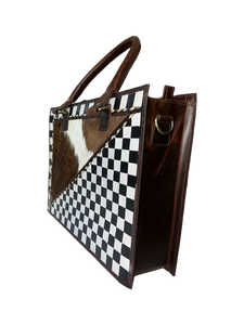 Artisan Boho Leather Durable Tote <b>Bag</b> with Zipper Closure Animal Print Design <b>Crossbody</b> Strap Handmade for All Seasons - Product Image 2