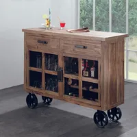 Comptoir de Bar Industriel Table à Manger Haute Cuisine Pub Table En Bois Avec Porte-Bouteilles De Vin Salle À Manger Meubles De Bureau À Domicile En Vrac