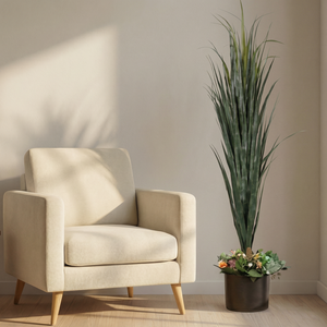 Planta Artificial de Césped Alto con Base de Flores Silvestres - Product Image 3