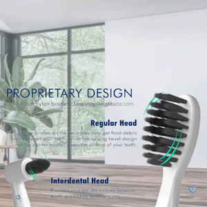 Cool-Tone Sleek Electric <b>Toothbrush</b> <b>Head</b> Subtle Color for Hotel <b>Toothbrush</b> Replacement - Product Image 2