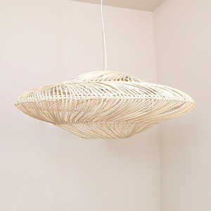 Rattan Pendant Light Developed for Hanging <b>Lighting</b> Use with Natural Material Finish and Stable Lamp Structure - Product Image 1
