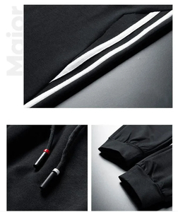 Logo personnalisé mode hommes survêtement printemps automne hommes fermeture éclair sweats à capuche + pantalon 2 pièces ensembles Streetwear veste costume homme vêtements - Product Image 5