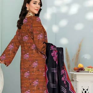 Robe d'été de créateur pour femmes Plus Size Faisalabad Cotton/Lawn Suits Shalwar Kameez Ladies' Clothing - Product Image 1