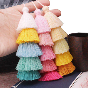 ZSY 25 cm borlas al por mayor para hacer joyería borlas de punto de poliéster para decoración de bolsos accesorios de marcapáginas DIY Ronpex - Product Image 6