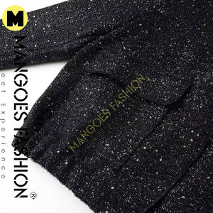 <b>Women's</b> Quilted <b>Jacket</b> Pocket Stretch Hem Winter New Chic Outerwear Black Color Breathable Cotton Canvas Silk Lining Detachable - Product Image 5