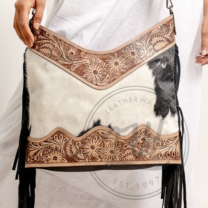 LW Stylish Hair On Hide Metallic Fur Leather Handbag Women Stylish Tote <b>Bag</b> High Quality Women Shoulder Shopping <b>Bag</b> - Product Image 3