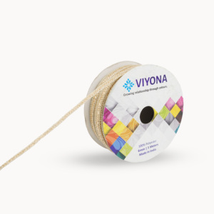 ลูกไม้ตกแต่งลวดลายคลื่นโลหะแบบพิเศษ8มม. โพลีเอสเตอร์สีทองทองแดงผสมสีเงินแวววาวแบบม้วนหรูหราสำหรับเสื้อผ้า - Product Image 3