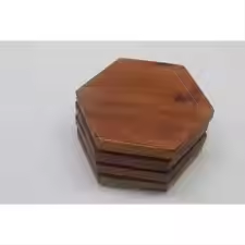 Posavasos de madera de acacia elegante de la mejor calidad Posavasos de madera rústico cuadrado en blanco personalizado por Artesanías de media luna - Product Image 3