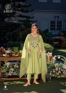 Fil de coton de qualité supérieure travail Kurti bas avec Dupatta catalogue complet prix de gros pour fête porter des vêtements indiens et pakistanais - Product Image 3