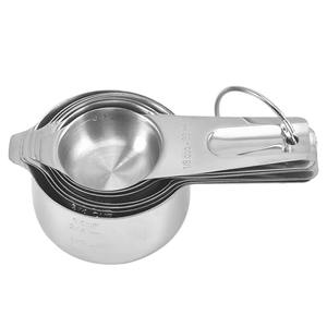 Tasses à mesurer Lot de 7 acier inoxydable couleur argent fini Mesures de cuisson du thé précises et parfaites Outil de cuisine essentiel - Product Image 6