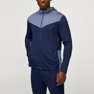 ชุดวอร์มสำหรับผู้ชายชุดวอร์ม100% โพลีเอสเตอร์แบบถักมีซิปรูดขึ้นแบบใหม่ - Product Image 1