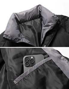 OEM vente en gros, vestes d'hiver décontractées personnalisées pour hommes, vestes d'hiver en coton à blocs de couleurs pour hommes vestes en nylon imperméables doudoune - Product Image 3