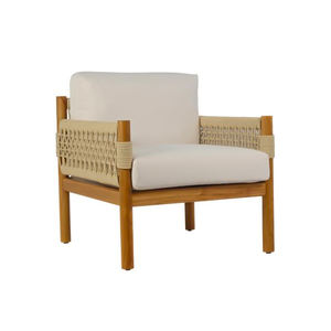 Accoudoir de canapé en teck pour hôtel, avec corde, fabriqué en Indonésie - Product Image 2