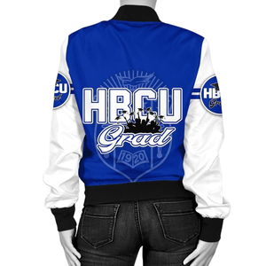 Chaqueta de Satén Azul y Blanca Zeta Phi Beta para Mujer, Prenda Griega Premium, Bordado con el Escudo de la Hermandad ZPB, Chaqueta Universitaria de Nailon Ecológico - Product Image 2